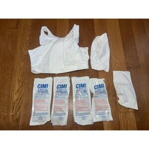 Maturna Maternity Bra System Womens X-Large White Hot Cold Gel Packs Nursing